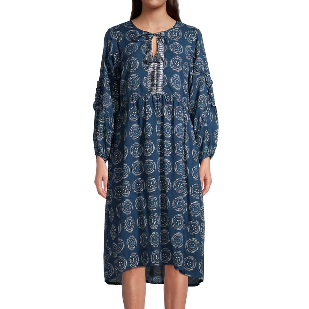 NWT Johnny Was Ruffle Tea Length Dress